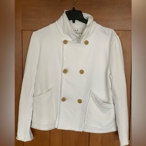 Frank & Eileen Mini Belfast Crop Knit Peacoat, size L